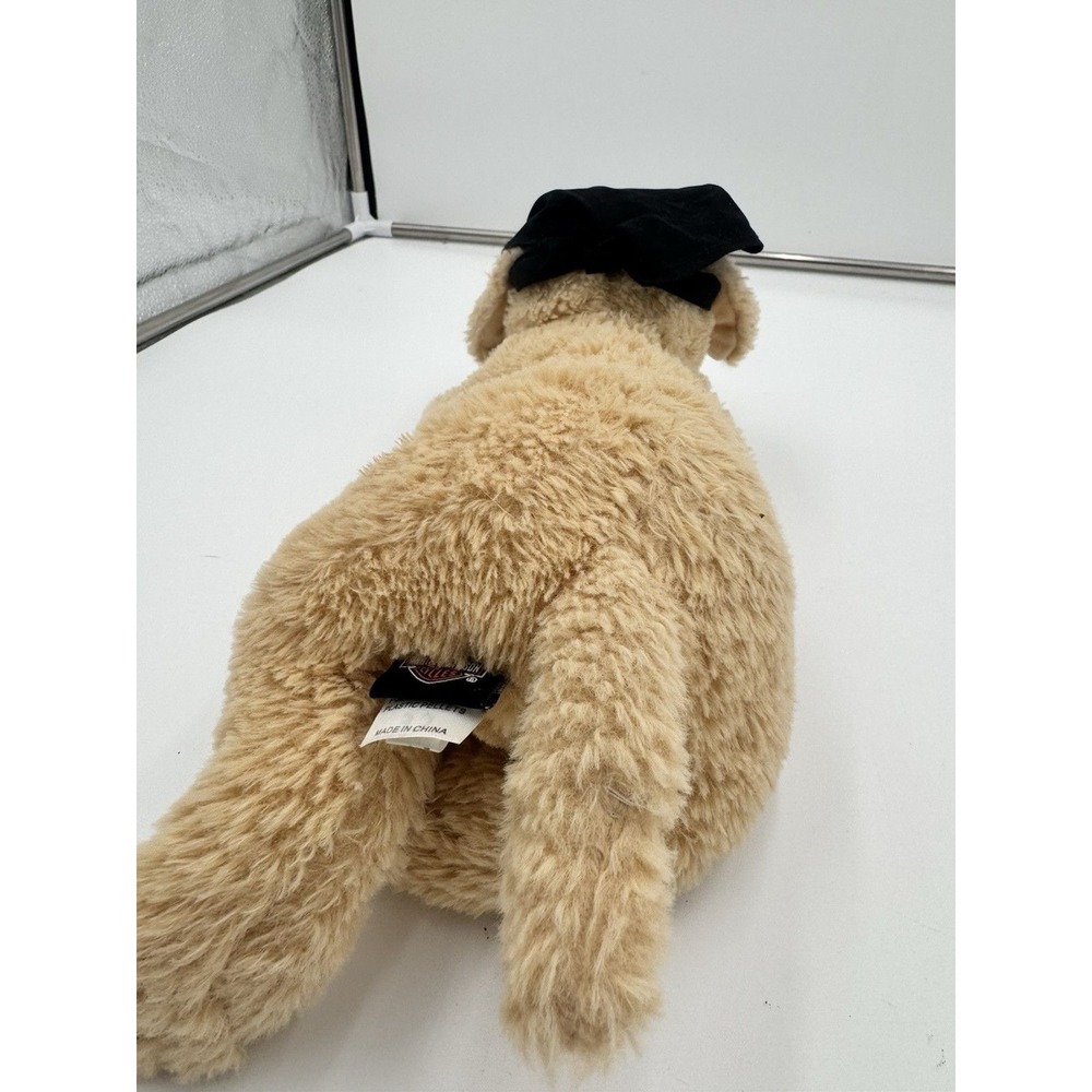 Harley Davidson 12" Plush  Golden Retriever Stuffed Animal Bandana Biker Dog Toy - Picture 3 of 7